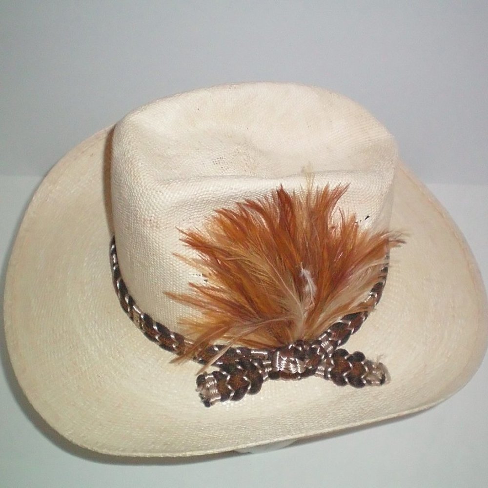 Lanning Belleville Straw Cowboy Hat Size Medium